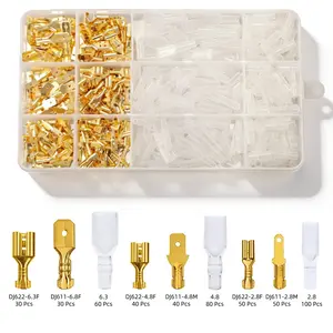 480pcs 2.8mm 4.8mm 6.3mm plug spring female male spade cold crimp terminals connector car speaker electrical wire connectors set