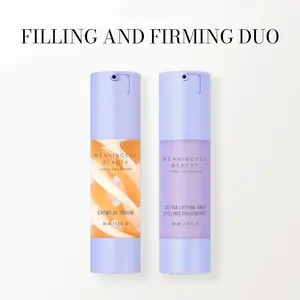 TikTok Shop Exclusive: Meaningful Beauty Filling & Firming Duo - Daily Lifting Treatment & Crème de Sérum Night Crème with Hyaluronic Acid and Melon Antioxidants