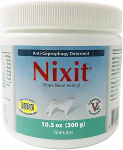 Nixit Vitamin B Supplement to Prevent Stool Eating in Dogs, Chicken Liver & Natural Fish Flavored Powder, 10.5 oz