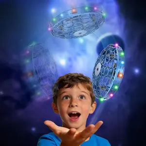 360 °         Motion Sensor Flying Toy Drone for Kids – Hands-Free Mini UFO Drone with LED Lights, Easy Indoor Flying Ball (Blue)