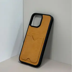 Leather Wallet Phone Case with Card Holder, Shockproof Hybrid TPU+PC Protective Cover for iPhone 13/14/15/16 Series, Stylish and Functional