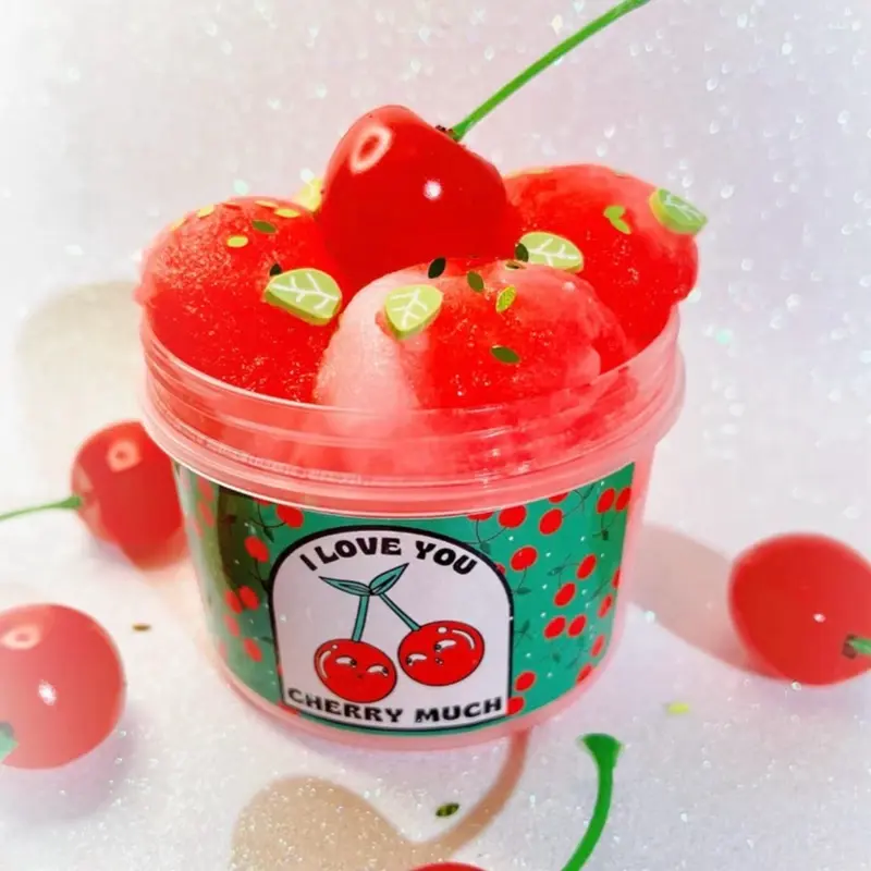 I love you cherry much slime jar