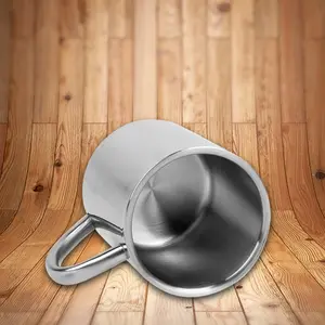 220ml Drinking Cup Double Wall Stainless Steel Coffee Mug Travel Camping Coffee Tea Milk Cup with Handle Coffee Cup
