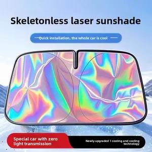 Car Sunshade Thickened Laser Sunshade Sun Protection Heat Insulation Sunshade Board Car Sunshade Curtain Car Sun Protection Sunshade Curtain