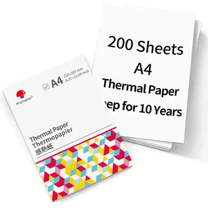 A4 Thermal Paper, M08F Thermal Printer Paper Compatible with M08F-Letter M832 M833 M835 M836 & Brother Letter Portable Printer, Size 8.27"x11.69",200 Sheets