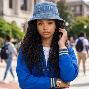 Denim Bucket Hat - "Last Created, Best Designed" Sigma Gamma Rho