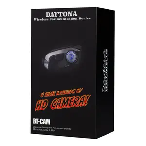 Daytona BT-CAM Motorcycle Bluetooth Headset with 2K HD Camera 360° Adjustable Angle Universal Intercom System for All Helmets