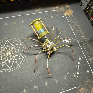 Steam Punk Mechanical Spider Assembly Model Kit, 3D Puzzle Set, DIY Craft Creative Home Decor Collection Desktop Display, Adult Birthday Gift