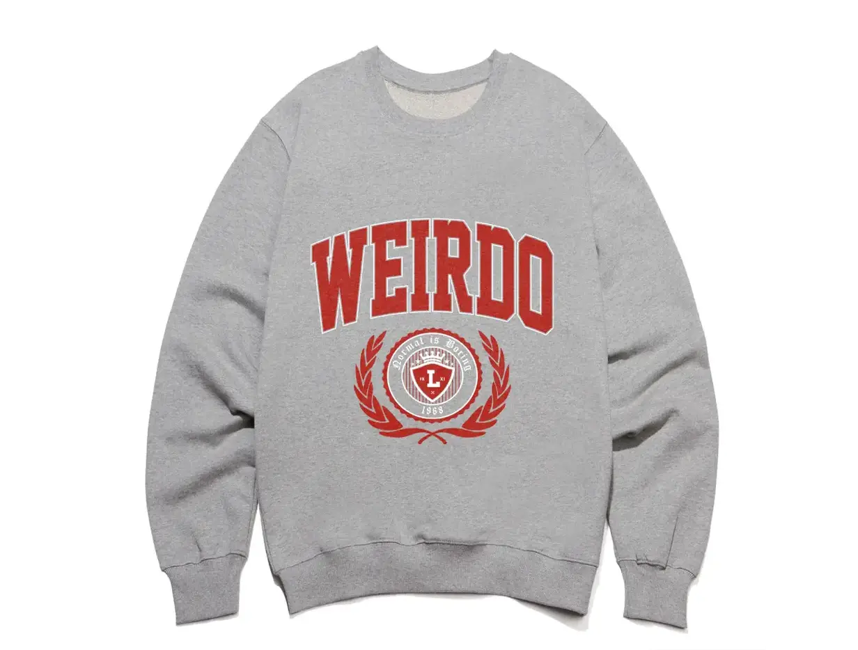 Weirdo Normal is Boring Sweatshirt - Heather Gray