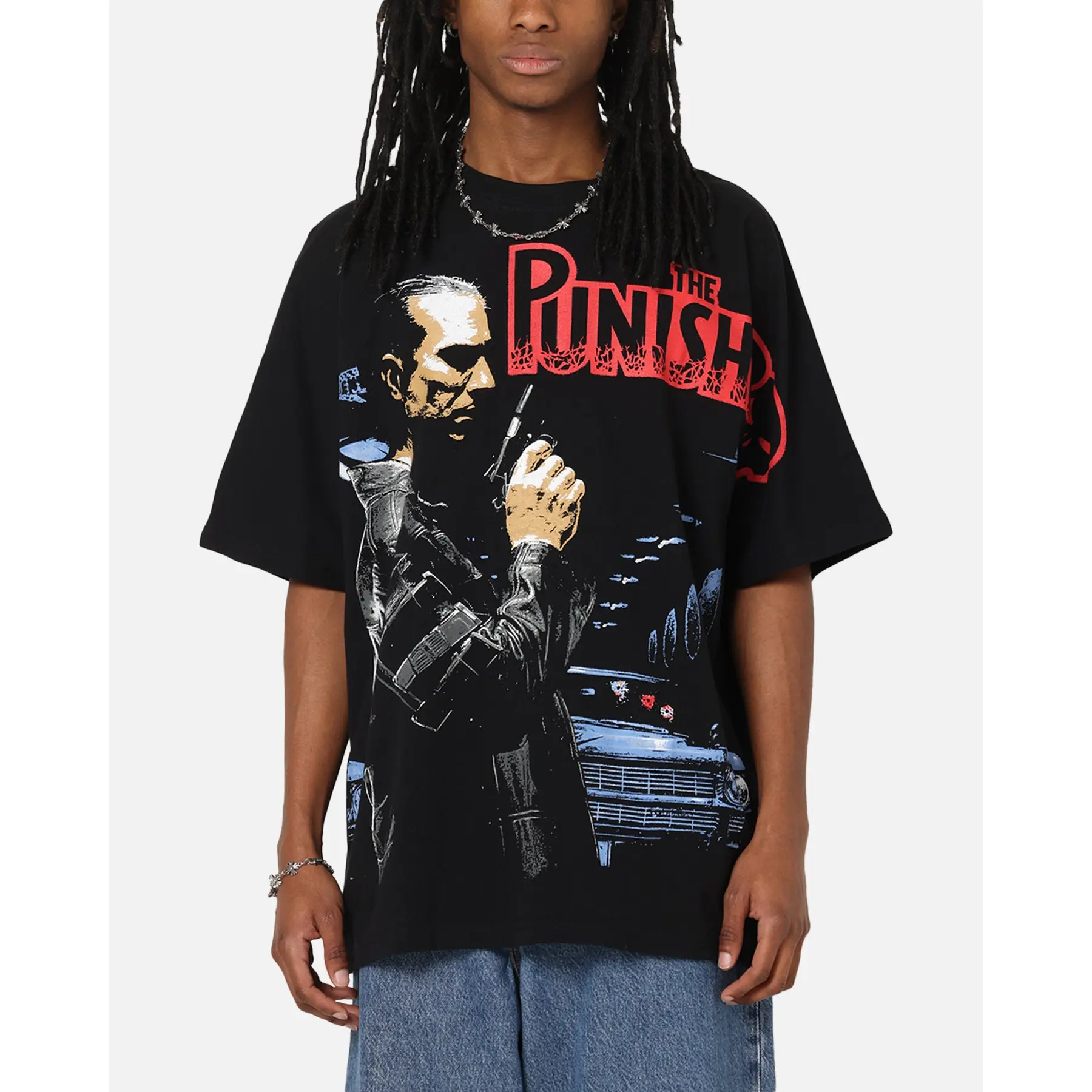 73Studio Marvel The Punisher All Over Print T-Shirt Black
