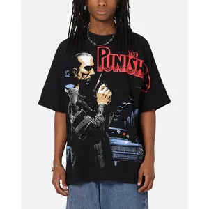 73Studio Marvel The Punisher All Over Print T-Shirt Black