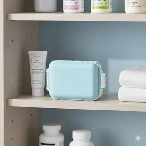 Leak-Proof Travel Pill Organizer, Portable Medicine Storage Box, Mini Pill Case with Compartments, Moisture-Resistant Pill Container for Home & Travel, Plastic Pillbox for Pills & Medication