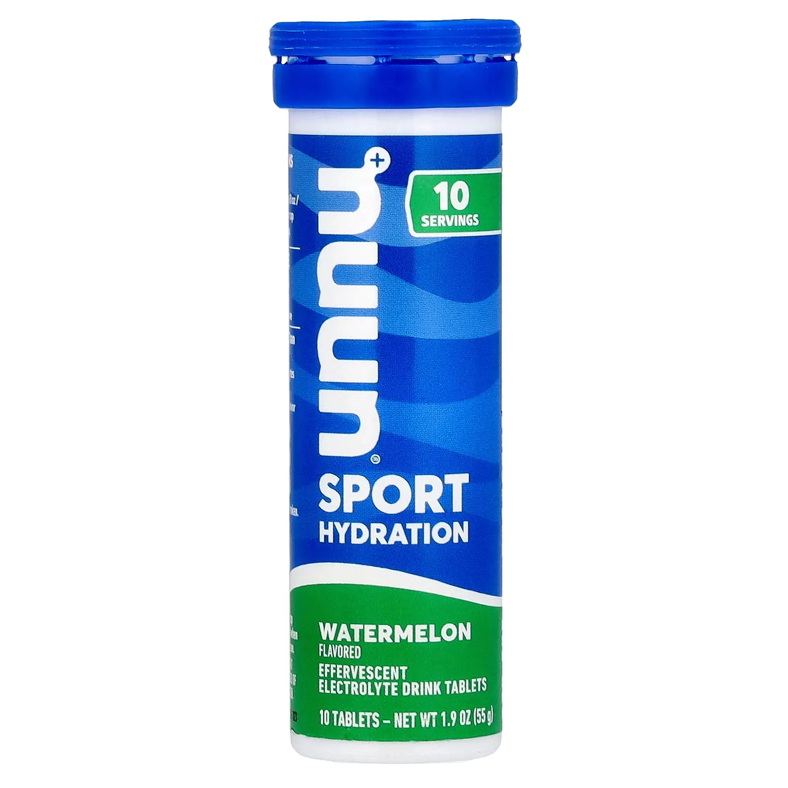 Nuun Sport Hydration, Effervescent Electrolyte Drink, Watermelon, 10 Tablets