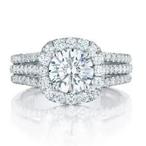 Full Pavé Ring for Women, Three-Row Sparkling Statement Ring, Elegant Iced Out Band, Bold Luxury Jewelry Gift for Mother’s Day, Anniversary, Daily Wear Comfort Fit, Non-Tarnish Premium Quality Ring Stackable Finger Rings