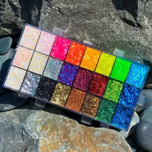 Brilliance Glitter Palette - Slayfire Cosmetics Cosmetic Glitter Rainbow Palette