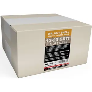 16 lbs or 7.2 kg Ground Walnut Shell Media 12-20 Grit - Medium Course Walnut Shells for Tumbling, Vibratory Or Blasting