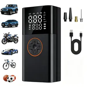 Portable air pump,Wireless tire inflator,Auto repair tools,Tire inflation tools,150PSIHigh-performance air compressor，Suitable for car tires, bicycles, basketballs, footballs, volleyballs, swim rings and more.Motorcycle repair tools, car accessories