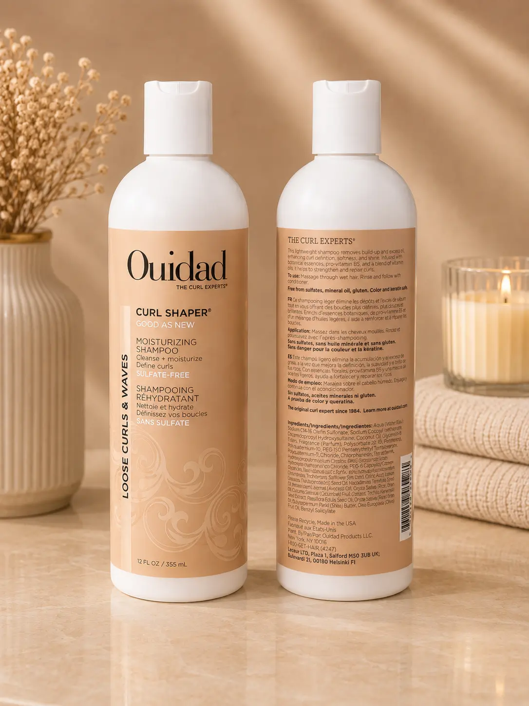 Ouidad CURL SHAPER MOISTURIZING SHAMPOO Cleanse + Moisture Define Curls