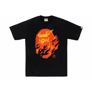 BAPE Flame Ape Head Tee Black/Red (men) by StockX