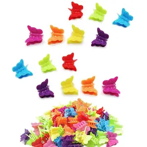 Hair Clips, 50 Pcs Butterfly Pastel Hair Clips Mini Cute Accessories for Hair 90s Girls Women, Matte Colors