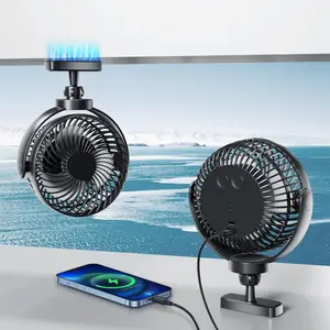 2025 Magnetic Cruise Fan Rechargeable,10000mAh Battery Operated Portable Fan with 3 Speeds, 30H Working Time,LED Lantern,360° Rotatable Head, Magnetically Sticks on Cabin Ceilings and Walls,Black