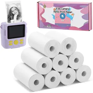 9 Rolls   Camera Print Refill Paper- Photo Printer Thermal Paper Rolls  Print Camera Refill Paper for 4 5 6 7 8 9 10 Year Old Girls Boys Birthday Gifts, Excludes Camera
