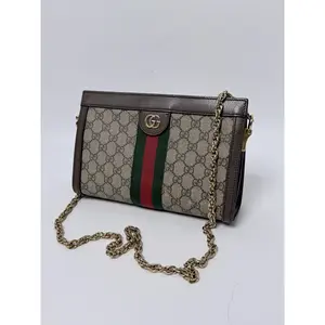 Pre-owned GUCCI Canvas Crossbody Bags GG Supreme Ophidia Small Shoulder Crossbody Bag Brown BIN003GG