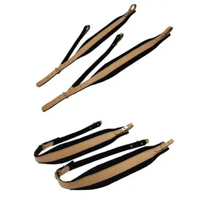 D'Luca Pro SG Series Genuine Leather Accordion Straps Natural/Black