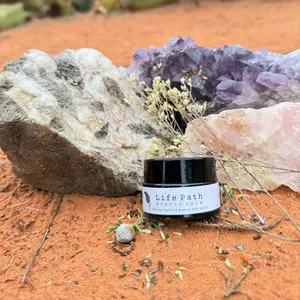 Life Path Balm 1 oz Jar - Natural Pain Reliever with Comfrey Oil, Shea Butter, and Essential Oils - Skincare, Lavender