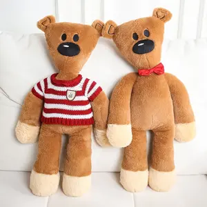 Adorable Bean Bear Teddy Bear Plush Toy, Soft and Fluffy Stuffed Animal, Classic Bow Tie Style/Sweater Style, Perfect for Home Decor, Children's Birthday Gifts, Wedding Keepsakes, Graduation Season