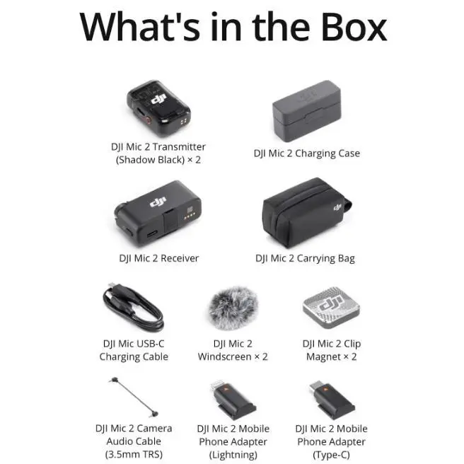 DJI Mic 2 (2 TX + 1 RX + Charging Case)