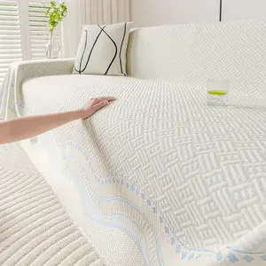 Summer Breathable Sofa Cover, Cream Style Sweat-Resistant Lazy Sofa Set, Anti-Scratch Durable Full Cover