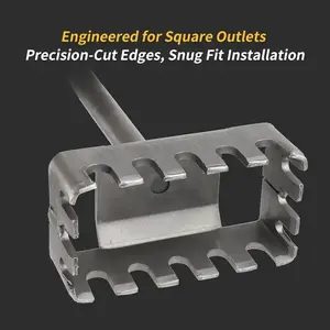 Square Hole Puncher Drill Bit, Quick Square Socket Hole Opener, Electrician Tool for Cable Boxes and Outlet Covers, 86 Box Opening Kit