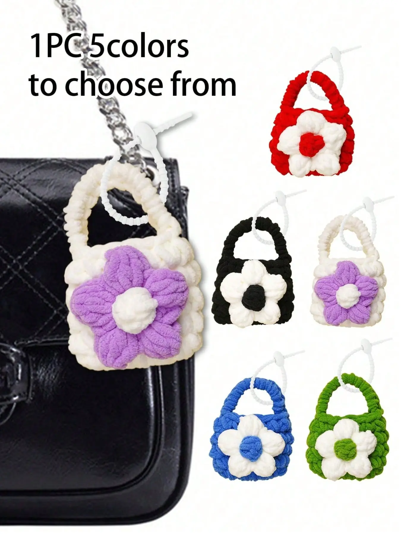 Crochet Earphone Case, Multifunctional Creative Camellia Bluetooth-compatible Headset Protector, Mini Multi-Functional Key Bag, Coin Holder, 5 Styles Available
