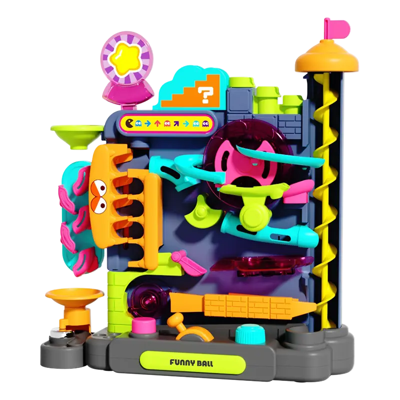 COUOMOXA Marble Run Puzzle for Kids: 3 4 5 6 7 8 9 10 Years Old Boys Girls STEM Board Game - Age 3-5 4-8 8-10 Obstacle Screwball Scramble Race Maze Toy for Preschool - Birthday Gift for Child