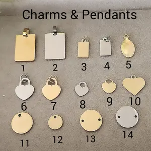 Custom Engraved Charms Personalized Jewelry for Bracelets Necklaces Anklets or Earrings Handmade Gold Silver Initial Name Gift