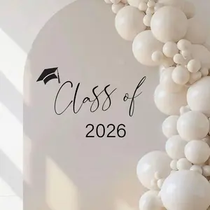 Class of 2026 Decal Sign - Graduation Party Decoration, Balloon Arch Stickers, Congrats Grad Party Class of 2026 Event Planner Decal，Photo Props