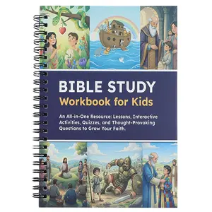 Bible Study Workbook for Kids, One-Stop Resource with Courses, Interactive Activities, Tests, and Thought-Provoking Questions, Visual Learning Tools
