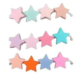 13mm Multicolor Cream Pastel Silicone Stars DIY Jewelry & Beading Focal Pen Beads