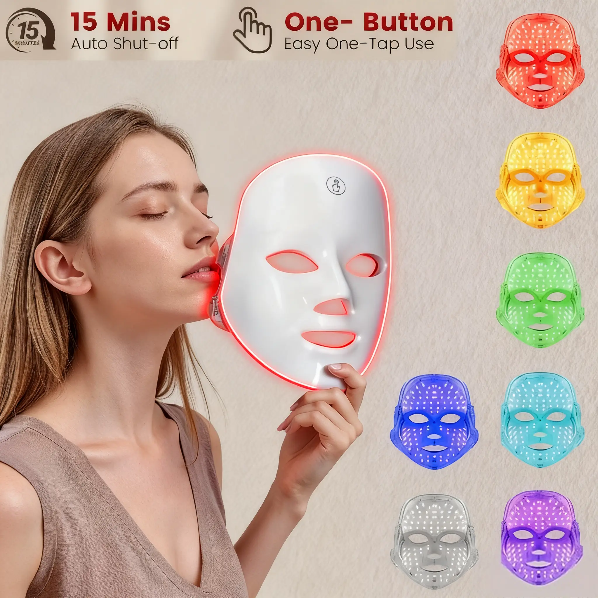 2026 New Light Therapy Mask Led Beauty Mask for Skin Repair, Acne Treatment, Anti-Wrinkle, Led Anti Aging, Portable Skincare Tool, Facial Machine, Facial Care Instrument, Facial Care Tools, USB Rechargeable, Home Beauty Set Gift, Beauty Devices