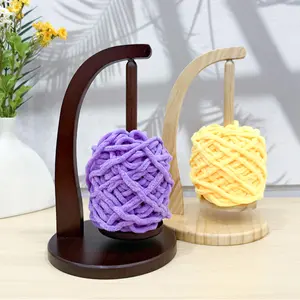 High-Quality Wood Yarn Holder, Wooden Yarn Winder with Magnetic Attachment, for Knitting & Crochet Projects, for Home Sewing Room, Stable Base