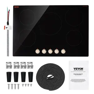 VEVOR 9200W 5 Burner Induction Cooktop Electric Countertop Burner Knob Control