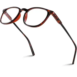 FEISEDY Square Anti Blue Light Blocking Glasses Men Women Round Computer Eyeglasses Double Metal Studs B2706