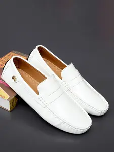 Men's Elegant Slip-On Loafers, PU Leather Casual Shoes, Walking Shoes, Soft Rubber Sole Driving Flats, All Season Business Style Footwear, Office Shoes