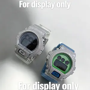 2413 Retro Hip Hop Watch Case, Old School Iced-Out Vibe, Timeless Bezel for Classic Street Style