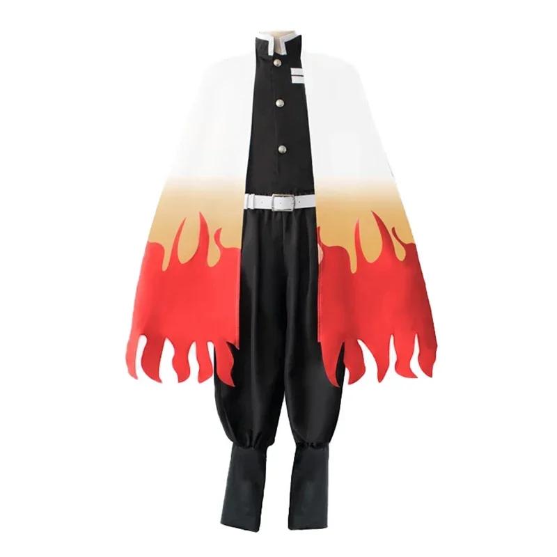 2026 Halloween Anime Rengoku Kyoujurou Cosplay Custume Kimono Wig Uniforms Adult Kids Party Halloween Gift Dress Gifts