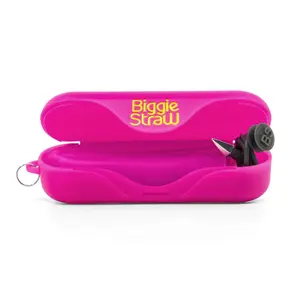 BiggieStraw Extra Wide Collapsible, Reusable Straw | Smoothies, Milkshakes, Boba, Bubble Tea | Easy Clean | BPA Free Silicone | Eco-Friendly