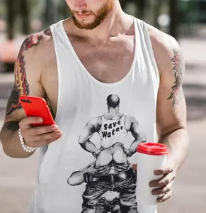 Save Water Men's Tank Top, Retro Queer Rodeo Homosexual Pride Memorabilia Sleeveless, Climate Activist Funny Tank, Leather Daddy Bar Gifts
