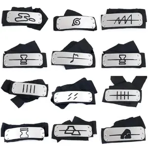 3PCS Ninja Headband Rebel Leaf Forehead Protector Coslapaly Anime Peripheral