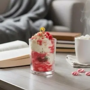 Crushed Peppermint Candle Authentic Peppermint Scent for Relaxing Atmosphere Decor Ideal for Holidays and Household Candle